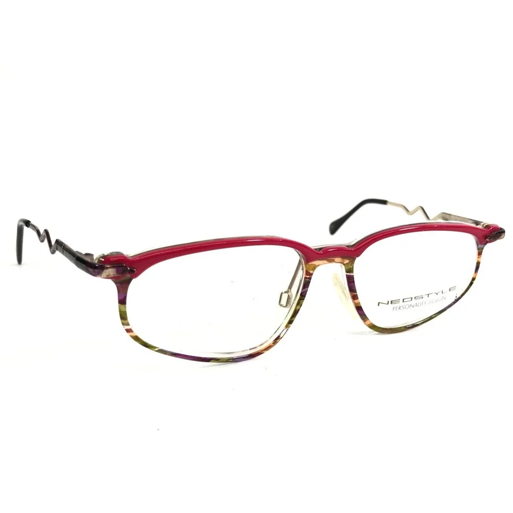 Vintage Neostyle Eyeglasses Frames FORUM 548 376 Purple Red Modernist 54-17-120